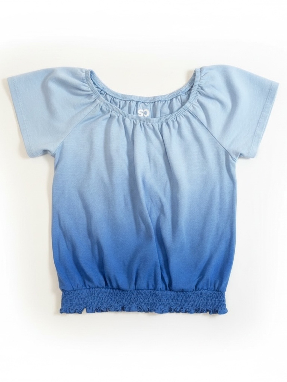 Soft Surroundings Girls' Blue Ombre Short Sleeve Tee